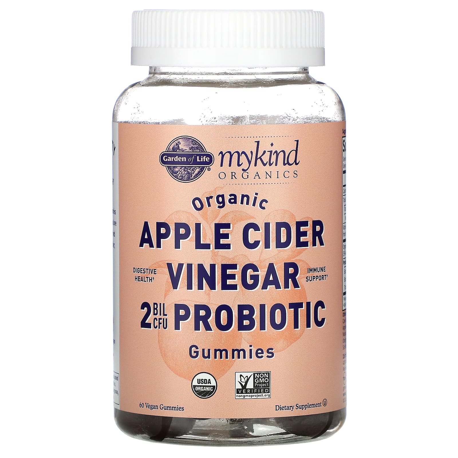 Garden of Life, Mykind Organics Apple Cider Vinegar Probiotic, 60 Vegan Gummies UPC 658010128605 | HiLife Vitamins